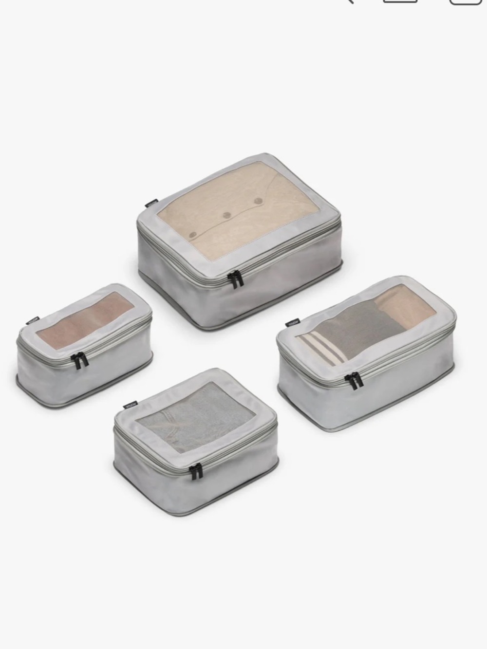 Monos Compressible Set of 4 Packing Cubes